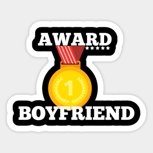 Award Trophy Best Boyfriend i love my boyfriend gift Sticker